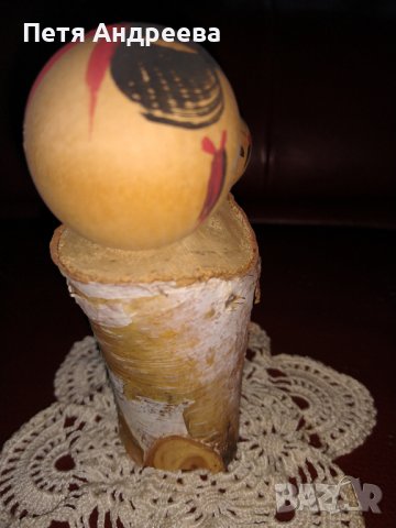 Японска дървена статуетка майка с дете, снимка 7 - Статуетки - 37954881