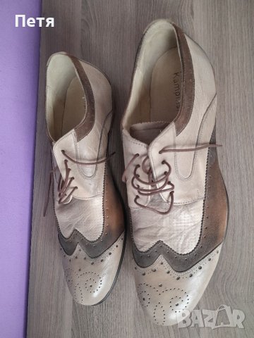 Италиански мъжки кожени обувки Alec Kampinsky Vero cuoio / Елегантни кожени мъжки обувки, снимка 17 - Официални обувки - 37868610