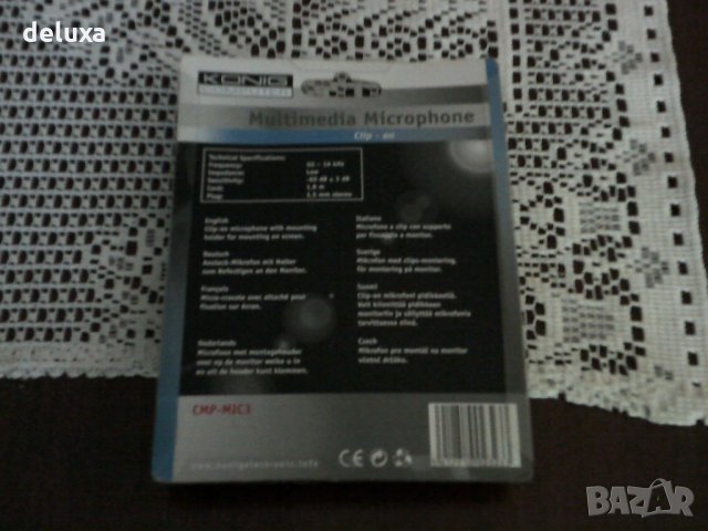 Микрофон за Компютър Лаптоп марка Konig, снимка 2 - Слушалки за компютър - 30680324