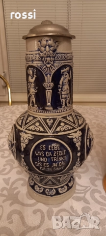 Vintage. Нови! Великолепна кана 1,5 л. със знаменити личности и Рисувана халба 1 л., снимка 5 - Колекции - 27627296