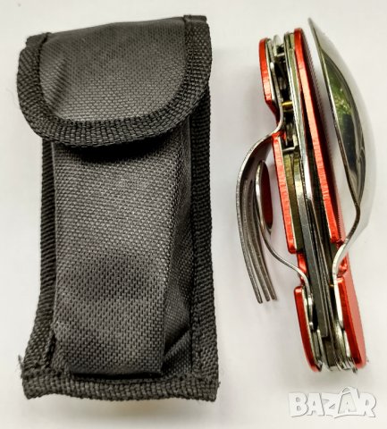 Мултифункционален нож, швейцарско джобно ножче, джобна ножка с вилица и лъжица за подарък, снимка 6 - Ножове - 34942914