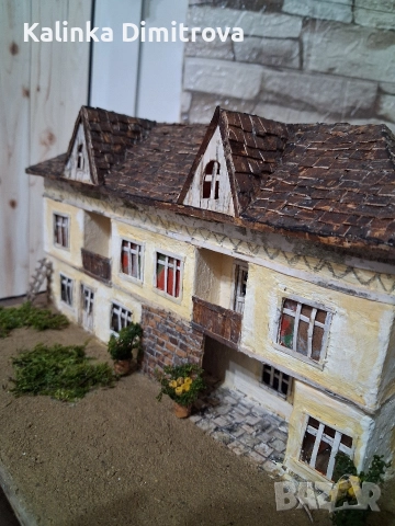 Макет на старинна къща-ръчна изработка., снимка 3 - Декорация за дома - 52806848