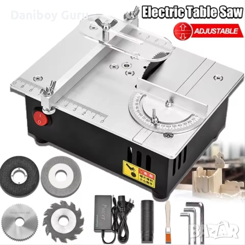 Мини настолен циркуляр, малка дървообработваща електрическа настолна циркулярна машина