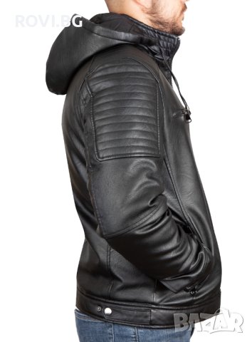 Мъжко зимно кожено яке – 3463 м-7хл, снимка 3 - Якета - 42898011