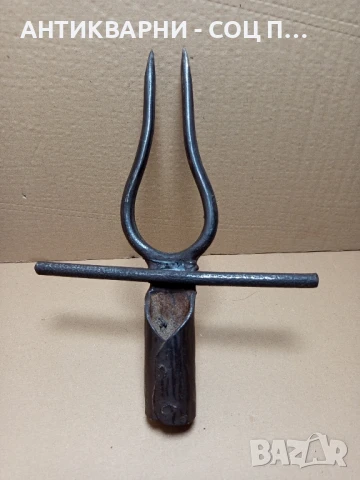 Стара Ръчно Кована Вила За Цвекло., снимка 4 - Антикварни и старинни предмети - 51302804