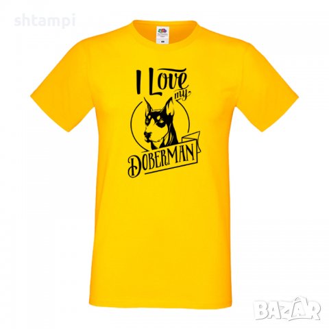 Мъжка тениска I Love My Doberman Dog,Куче, животно,подарък,изненада, снимка 8 - Тениски - 36933914
