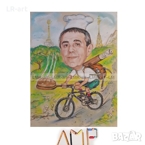 КАРИКАТУРИ , ръчно рисувам с пастели., снимка 16 - Картини - 42154903