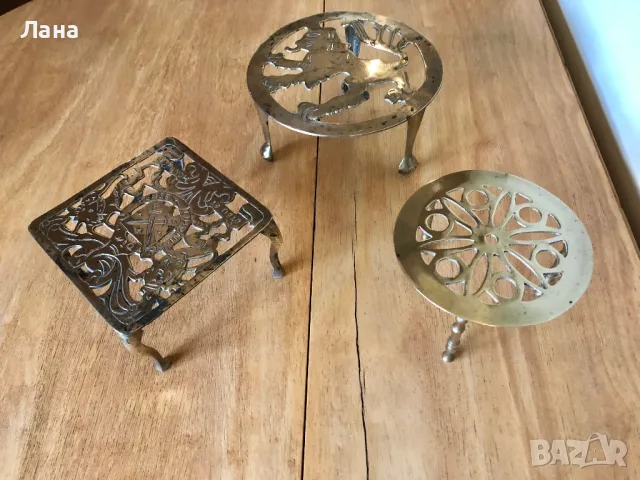 Антична месингова стойка с кралски британски герб, 19-ти век, снимка 11 - Декорация за дома - 50435236