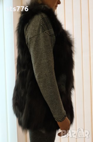 Нов елек от сребърна лисица, снимка 7 - Елеци - 31630366