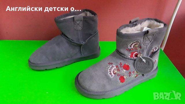Английски детски боти естествена кожа-велур-M&S, снимка 2 - Детски боти и ботуши - 30404348