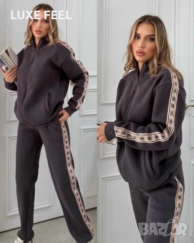 Дамски Ватирани Екипи - лого Бродирано ⚜️ GUESS , снимка 2 - Спортни екипи - 52644427