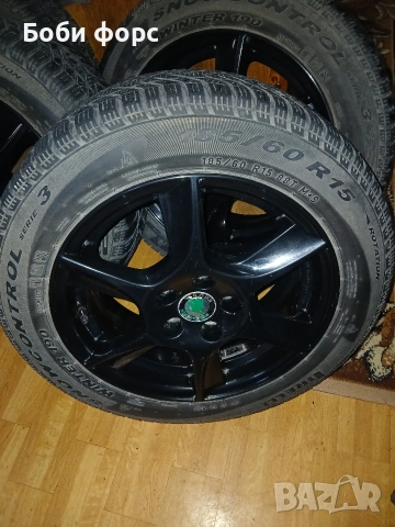 Лети джанти със зимни гуми 5×100 57.1ц.о. шкода, снимка 15 - Гуми и джанти - 53980024