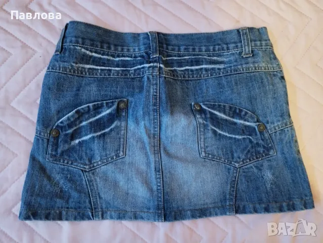 2 броя къси дънкови поли S, снимка 5 - Поли - 49012562