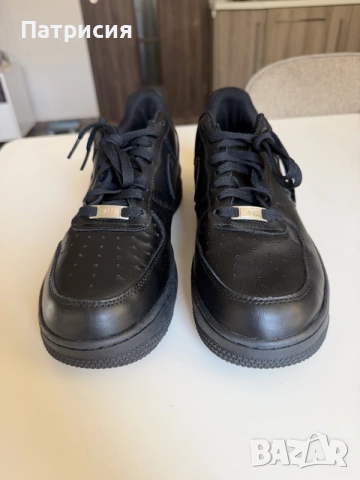 Черни мъжки сникърси маратонки Nike Air Force 1 Low ниски кецове, размер 45, черен цвят, black, AF1, снимка 7 - Маратонки - 56043077