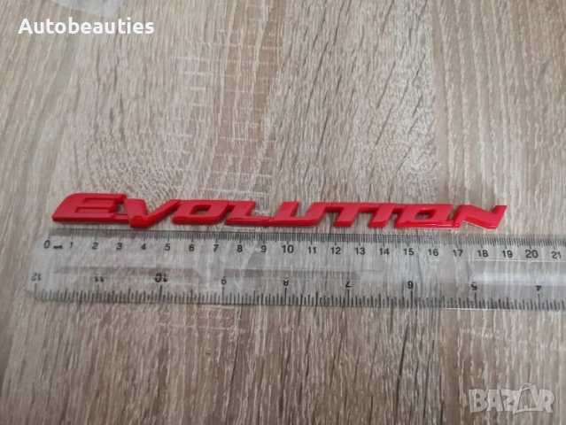 червен надпис Mitsubishi Evolution, снимка 2 - Аксесоари и консумативи - 52550899
