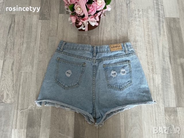 Къси дънкови с апликация , снимка 3 - Къси панталони и бермуди - 39536940