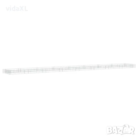 vidaXL Габион повдигната леха, поцинкована стомана, 800x100x20 см, снимка 6 - Саксии и кашпи - 56146220
