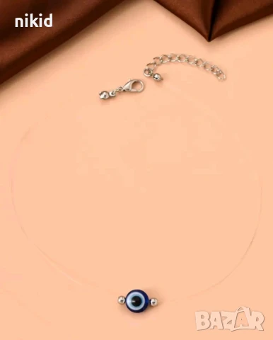 Окото на Назар колие гердан на корда нежно, снимка 2 - Колиета, медальони, синджири - 51145397