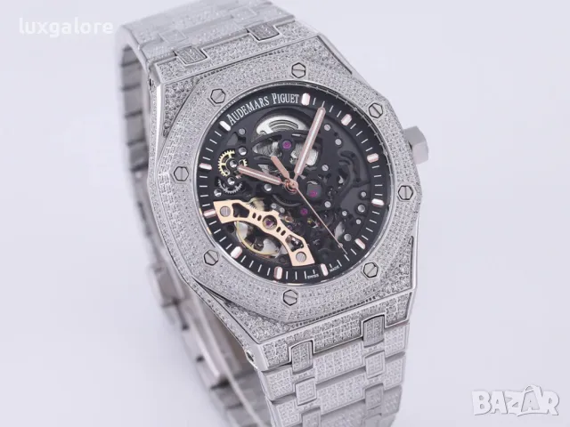 Мъжки часовник Audemars Piguet Royal Oak Iced Out с автоматичен механизъм, снимка 3 - Луксозни - 48796420