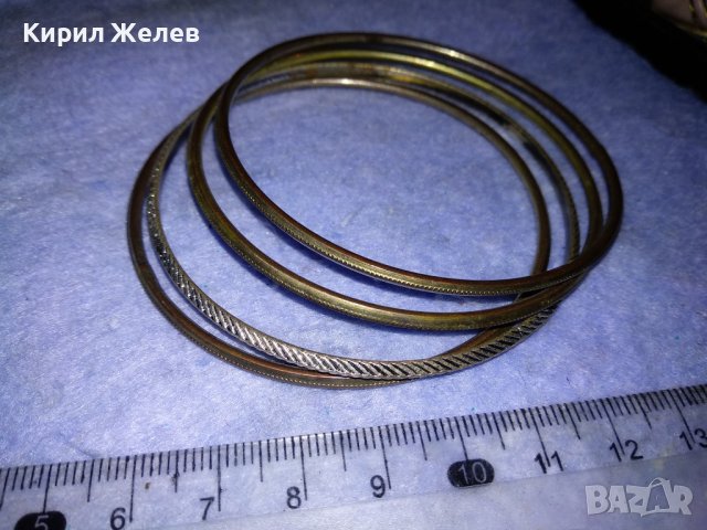 КОМПЛЕКТ БРОНЗИРАНИ и ПОСРЕБРЕНА СТОМАНЕНИ ОРНАМЕНТИРАНИ ВИНТИДЖ АРТ ГРИВНИ 37959