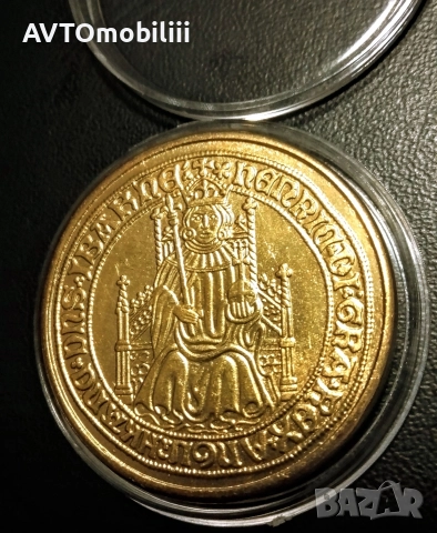 Позлатена монета на Хенри седми 1489 г, снимка 3 - Нумизматика и бонистика - 52665418