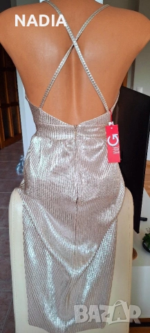 Рокля бляскава, снимка 2 - Рокли - 54246756