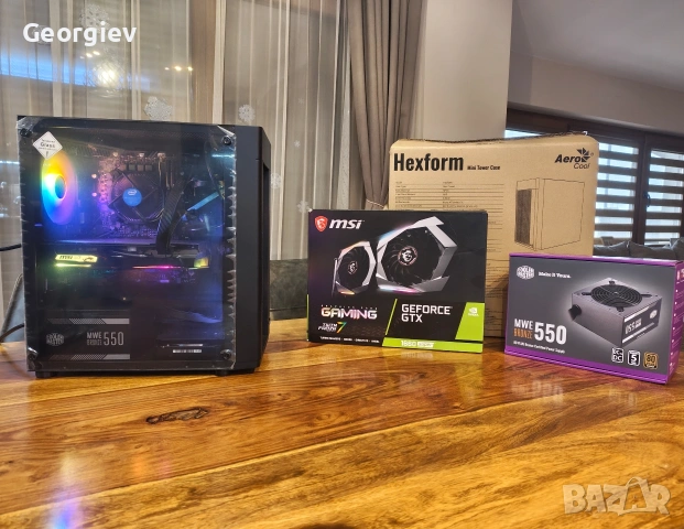 Геймърски компютър - Intel I5 10400F, Nvidia 1660 Super, WiFi, 128GB SSD M.2, 2TB HDD