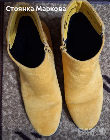 Жълти боти, снимка 6 - Дамски боти - 50313424