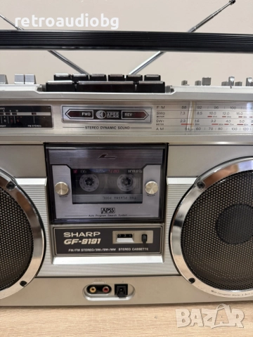 🔈Ретро колекционерски радиокасетофон SHARP GF-9191 - Boombox - профилактиран🔈, снимка 5 - Радиокасетофони, транзистори - 56019572