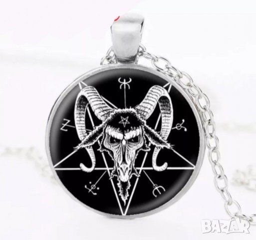 Кръст с черепи - колие два вида с кожена или сребриста верижка, снимка 8 - Колиета, медальони, синджири - 32147812