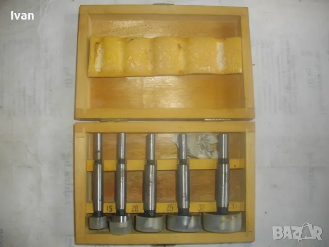 15-35мм НОВ КОМПЛЕКТ ГОЛЕМИ ФРЕЗЕРИ ЗА ОБЕРФРЕЗА В ДЪРВЕНА КУТИЯ ГЕРМАНИЯ/НИДЕРЛАНДИЯ, снимка 7 - Други инструменти - 49775576