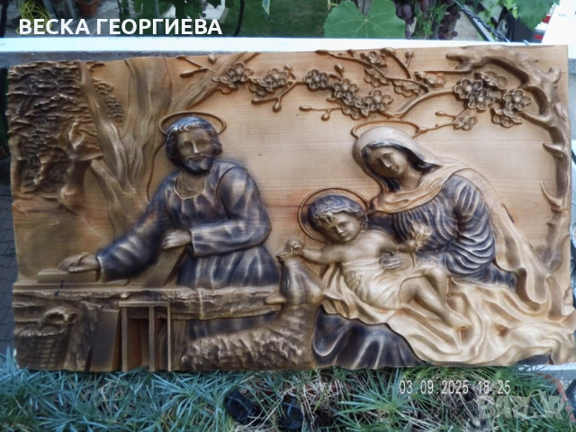 Дърворезба "Рождество", снимка 4 - Картини - 52136436