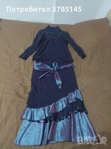 Дамски комплект блуза и пола - Италиански - размер L