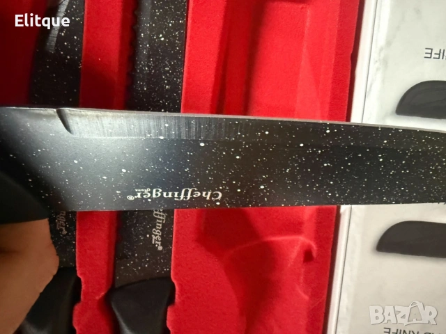 Комплект кухненски н о ж о в е Cheffinger MB09 – 6 части с мраморно покритие и магнитна кутия, снимка 11 - Други - 53262725