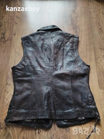 harkila leather vest - дамски кожен елек ЕСТЕСТВЕНА КОЖА 42/Л, снимка 9 - Якета - 53951746