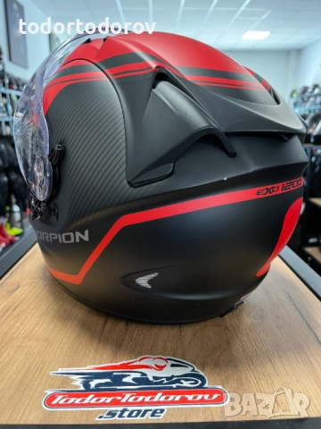 Мото каска за мотор SCORPION EXO-1200 CARBON EVO очила , L 59-60 см., снимка 2 - Аксесоари и консумативи - 51750629