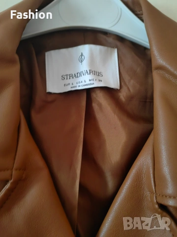 Кожено яке Stradivarius, снимка 2 - Якета - 53201738
