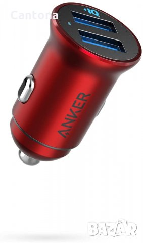 Anker PowerDrive 2 Alloy Dual USB Car Charger с PowerIQ - алуминиев корпус, 24 W, снимка 4 - Зарядни за кола - 33985831