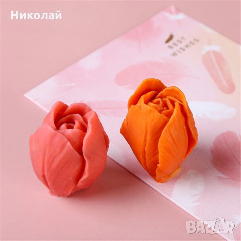 Силиконова форма за свещ - Лале Молд, снимка 3 - Други - 31915355