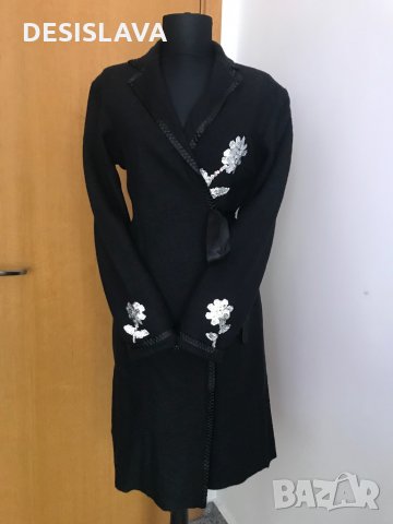 LISGAARD Вълнено дамско палто цвят мента L, черно М, снимка 4 - Палта, манта - 30950759
