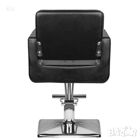 Фризьорски стол в класически черен цвят, модел HS-91, снимка 4 - Фризьорски столове - 48847602