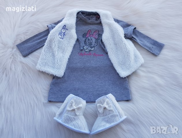 Рокля Мини Маус за бебе 3-6 месеца елек и буйки, снимка 8 - Бебешки рокли - 34954684