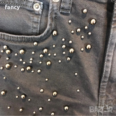 Дънки Zara с перли, снимка 9 - Дънки - 35599186