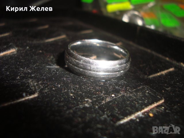 КРАСИВ ЛЪСКАВ ПРЪСТЕН БЛАГОРОДНА НЕРЪЖДАЕМА СТОМАНА АРТ ХАЛКА 20847, снимка 5 - Пръстени - 32089130