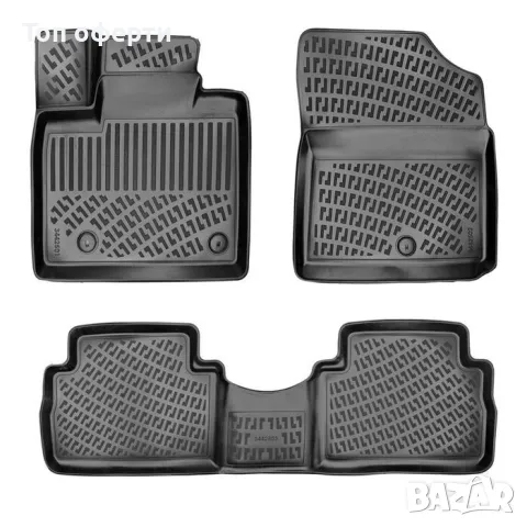 Гумени стелки RizLine съвместими с Hyundai Santa Fe IV Facelift Hybrid 2020-2023