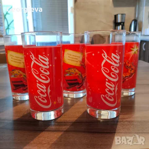 Стъклени чаши за безалкохолно Coca-Cola ., снимка 3 - Сервизи - 49162325