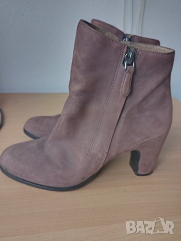 Кафеви боти Ecco естествена кожа 38, снимка 10 - Дамски боти - 38974547