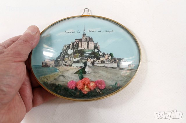 Стар Френски Сувенир Остров Mont-Saint-Michel 1960те, снимка 3 - Колекции - 36802745