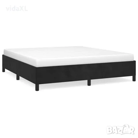 vidaXL Рамка за легло без матрак, черна, 180x200 см, кадифе