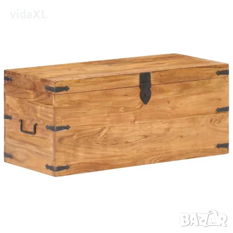 vidaXL Ракла, 90x40x40 см, акациево дърво масив